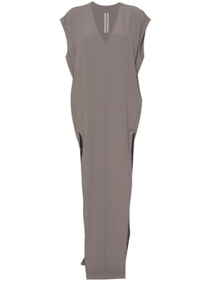 Rick Owens robe longue à col v - Gris