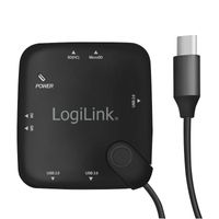 LogiLink UA0344 interface hub USB 2.0 Type-C Zwart - thumbnail
