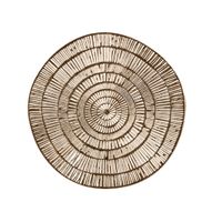 Ronde Placemats metallic goud look diameter 38 cm