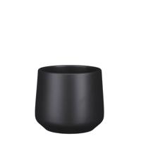 Amber pot rond donkergrijs mat h14xd15,5 cm Mica Decorations - Mica decorations