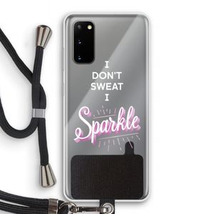 Sparkle quote: Samsung Galaxy S20 Transparant Hoesje met koord