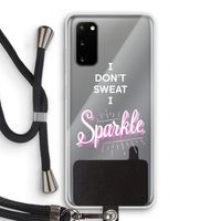 Sparkle quote: Samsung Galaxy S20 Transparant Hoesje met koord