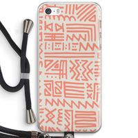 Marrakech Pink: iPhone 5 / 5S / SE Transparant Hoesje met koord