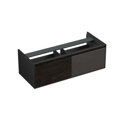 Onderkast Forzalaqua Reno 120x51x40 Cm 2 Lades Softclose Eiken Black Oiled