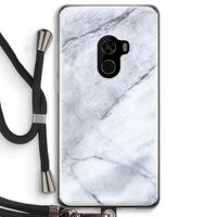 Witte marmer: Xiaomi Mi Mix 2 Transparant Hoesje met koord