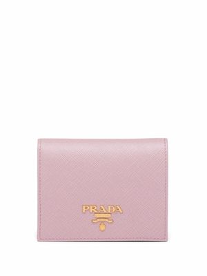 Prada portefeuille à logo lettre - Rose