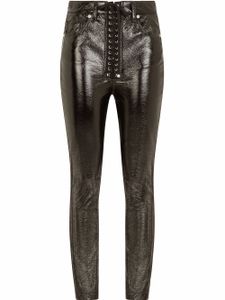 Dolce & Gabbana jean skinny à détails d'œillets - Noir