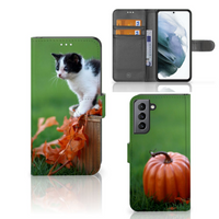 Samsung Galaxy S21 FE Telefoonhoesje met Pasjes Kitten - thumbnail