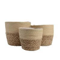Mandenset Decoris Jute (20 x 20 x 17 cm) (3 Stuks)