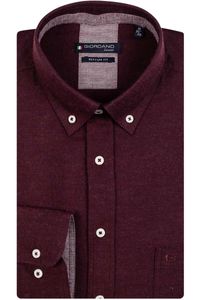 Giordano Regular Fit Flanellen Overhemd rood, Effen