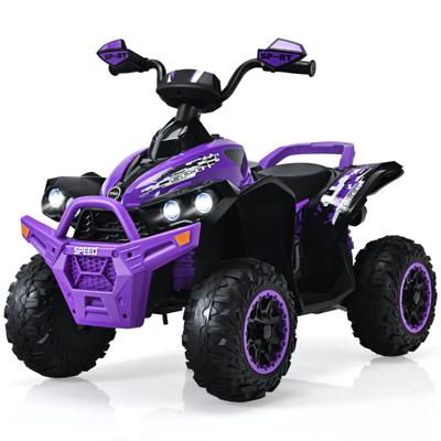 Elektrische Quad voor Kinderen 12 V met Muziek Claxon en LED-Koplamp Kinderquad 2,2-4,3 km/u voor Peuters Vanaf 3 Jaar (Paars)