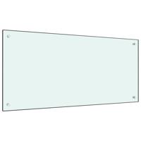VidaXL Spatscherm keuken 100x50 cm gehard glas wit