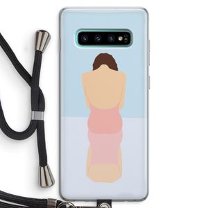 Mirror: Samsung Galaxy S10 Plus Transparant Hoesje met koord
