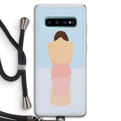 Mirror: Samsung Galaxy S10 Plus Transparant Hoesje met koord