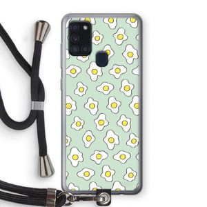 Spiegeleitjes: Samsung Galaxy A21s Transparant Hoesje met koord