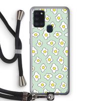 Spiegeleitjes: Samsung Galaxy A21s Transparant Hoesje met koord