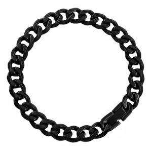 Heren armband Edelstaal Link chain Black 9mm