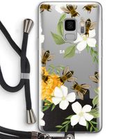 No flowers without bees: Samsung Galaxy S9 Transparant Hoesje met koord