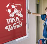 Rolgordijnen voetbal Dit is mijn wereldvoetbal