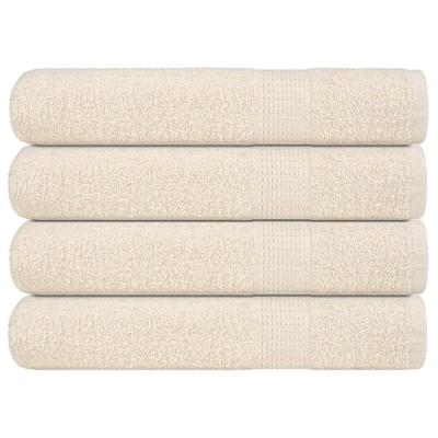VidaXL Saunahanddoeken frogn 4 st 80x200 cm 360 g/m² crème