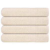 VidaXL Saunahanddoeken frogn 4 st 80x200 cm 360 g/m² crème