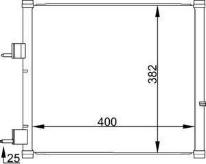 Condensor, airconditioning AC184000S