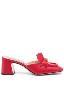 Moschino mules à logo 65 mm - Rouge