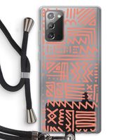 Marrakech Pink: Samsung Galaxy Note 20 / Note 20 5G Transparant Hoesje met koord