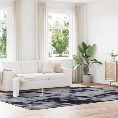 Hoogpolig vloerkleed NAVARRA 240x340 cm polyester donkergrijs