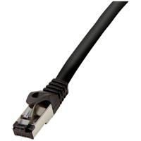 LogiLink CQ8103S RJ45 CAT 8.1 S/FTP 15.00 m Zwart Afscherming gevlochten, Halogeenvrij 1 stuk(s) - thumbnail