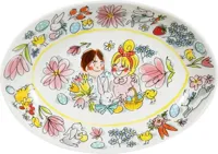 Blond Amsterdam schaal aardewerk happy easter 28.5x20x4cm multi