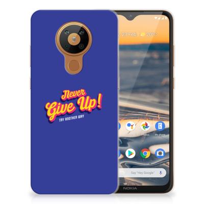 Nokia 5.3 | Siliconen hoesje | met naam Never Give Up Nokia 5.3 | Siliconen hoesje | met naam Never Give Up