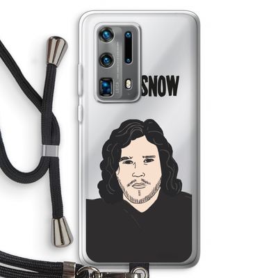 Let It Snow: Huawei P40 Pro Plus Transparant Hoesje met koord