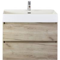 Maxx XL Badmeubelset 80 cm - Craft Oak - Wastafel Kube 1 Kraangat