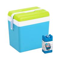 Koelbox met koelelementen - 35 liter - kunststof - blauw - 48 x 30 x 40 cm - Koelboxen - thumbnail