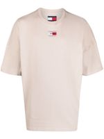 Tommy Jeans t-shirt en coton à patch logo - Tons neutres