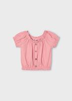 Mayoral Zomer t-shirt S/S meisjes - zalm roze