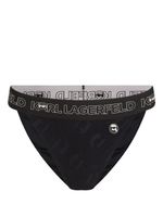 Karl Lagerfeld bas de bikini Ikon 2.0 à logo appliqué - Noir