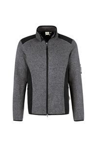 Hakro 836 Knitted fleece jacket Dawson - Mottled Anthracite - 2XL