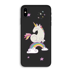 Regenboog eenhoorn: iPhone XS Max Biologisch afbreekbaar hoesje