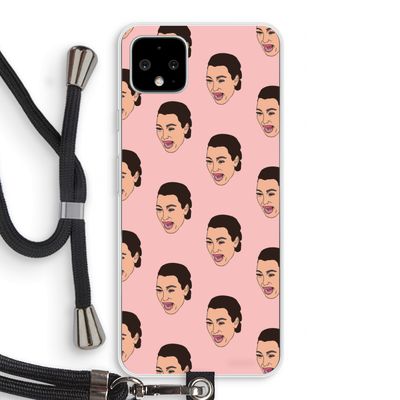 Ugly Cry Call: Pixel 4 XL Transparant Hoesje met koord