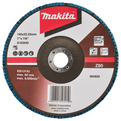 Makita Accessoires Lamellenschuurschijf 180mm Z80 - D-63840-10 D-63840-10