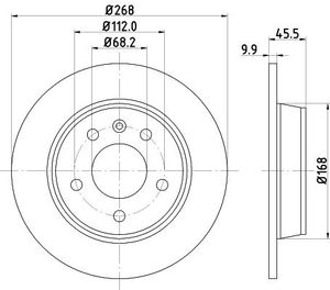 Remschijf Gecoat 53964PRO 8DD355104501