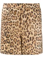 Valentino Garavani short de bain à imprimé léopard - Tons neutres