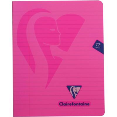 Clairefontaine schrift mimesys voor ft A5, 72 bladzijden, kaft in PP, gelijnd, geassorteerde kleuren