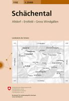 Wandelkaart - Topografische kaart 1192 Schächental | Swisstopo - thumbnail
