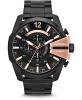 Diesel Chief chronograaf zwarte wijzerplaat roestvrij stalen Herenhorloge DZ4309