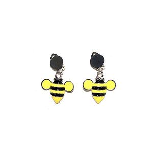 Clip on oorbellen met bijtje   -