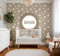 Gestreepte sterren fotobehang babykamer