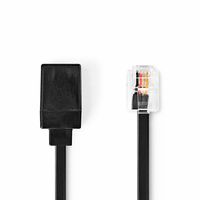 Nedis Telecomverlengkabel | RJ11 Male naar RJ11 Female | 10 m | RJ11 | 1 stuks - TCGP90205BK100 TCGP90205BK100